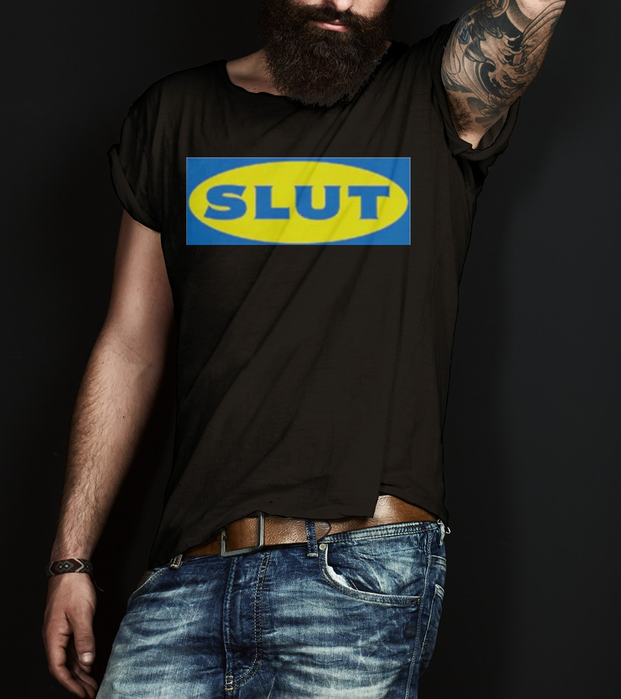 SLUT Parody Of Swedish Iconic Branding T-Shirt