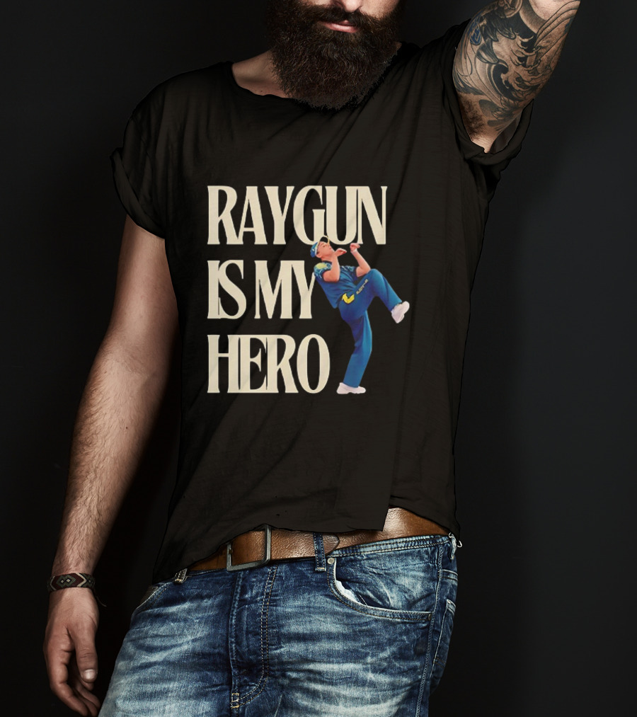 Raygun Is My Hero Pitching Pose T-Shirt
