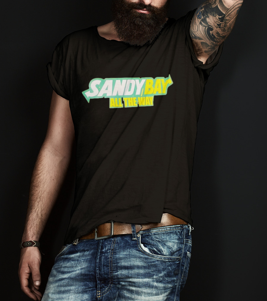 Sandy Bay All The Way Retro Block Text T-Shirt