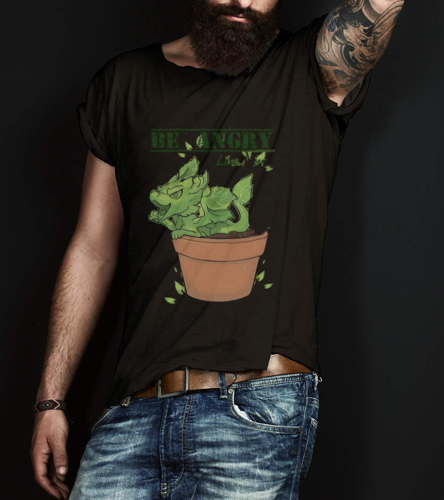 Mint Dragon Be Angry Like Minty In Pot With Leaves T-Shirt