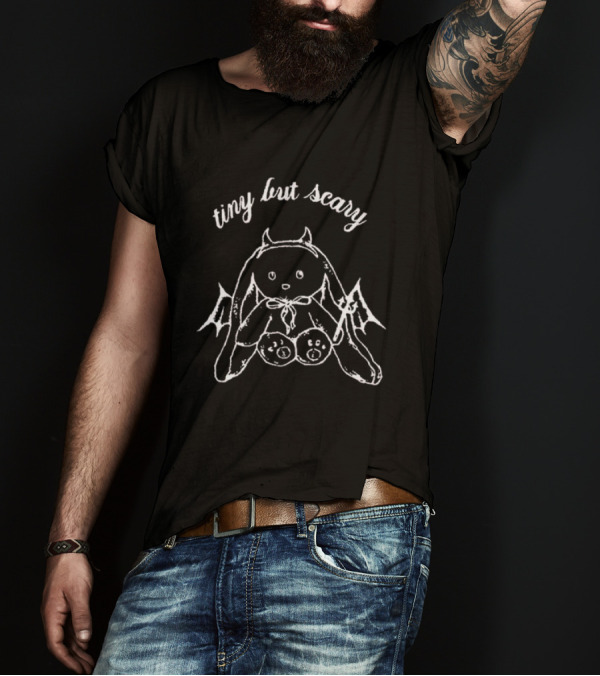 Tiny But Scary Bat-Winged Plush Bunny T-Shirt