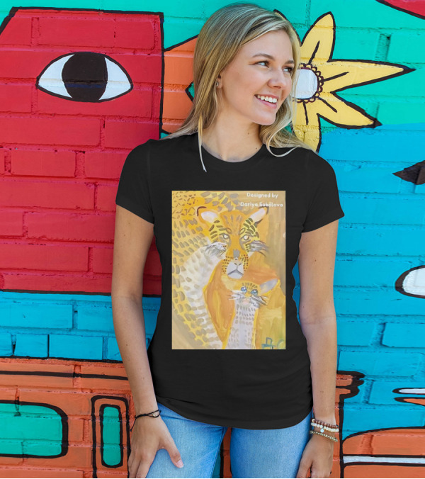 Designed By Dariya Sokolova Tiger Paint Picture T-Shirt