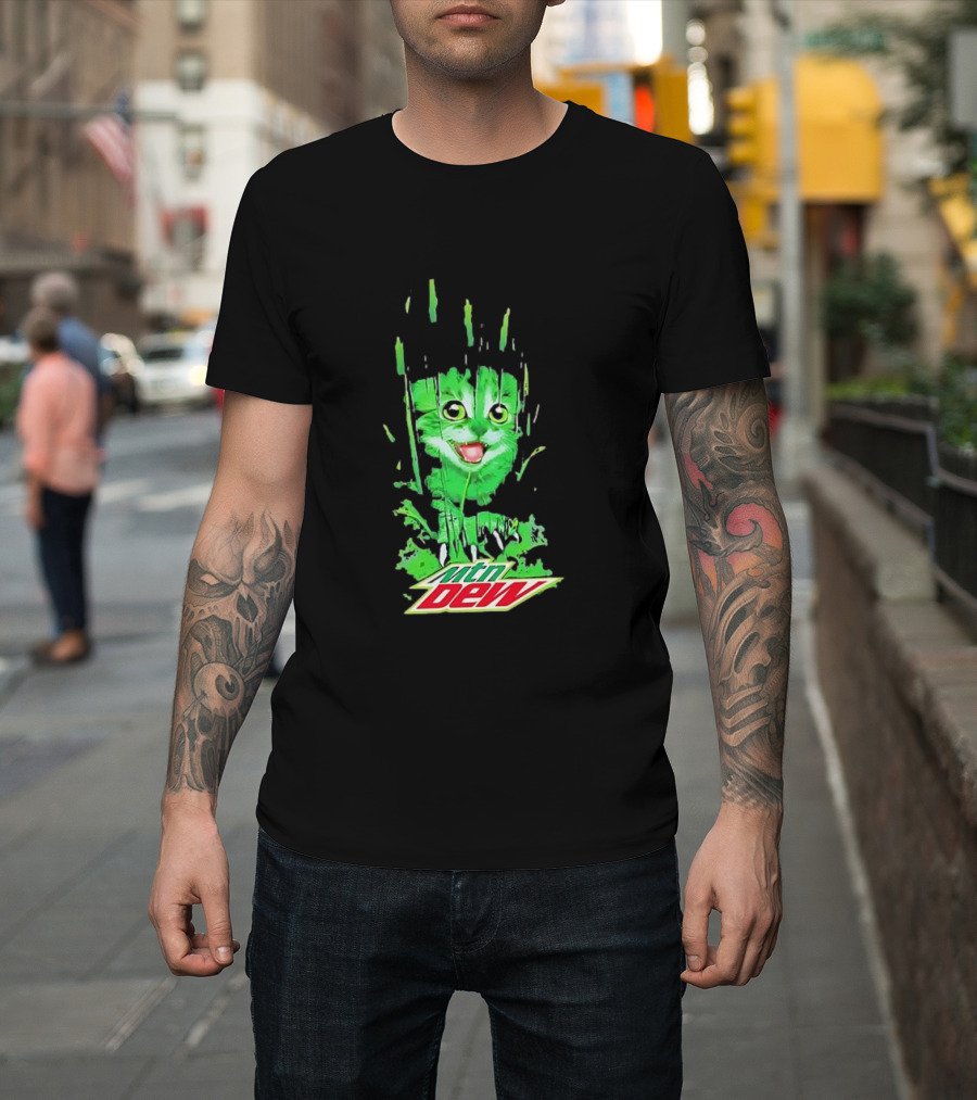 Mtn Dew Green Cat Splash T-Shirt