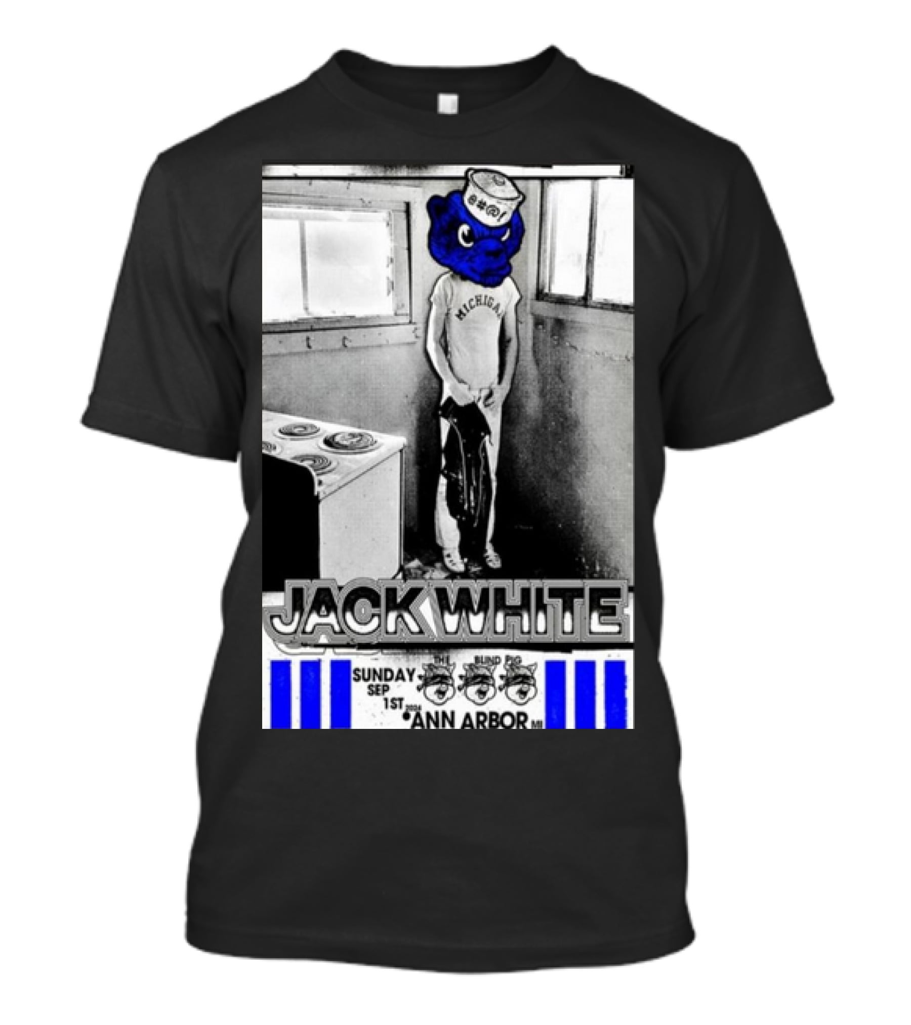 Jack White Michigan Blue Bear Ann Arbor September 1 T-Shirt