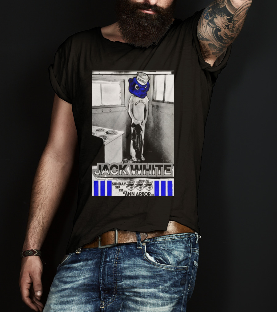 Jack White Michigan Blue Bear Ann Arbor September 1 T-Shirt