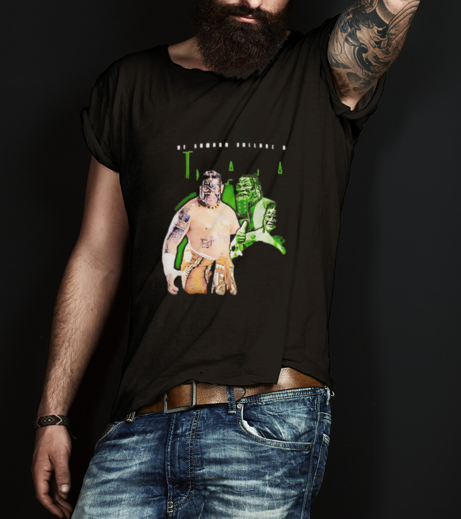 The Samoan Bulldozer Umaga Wrestler Graphic With Green Highlights T-Shirt