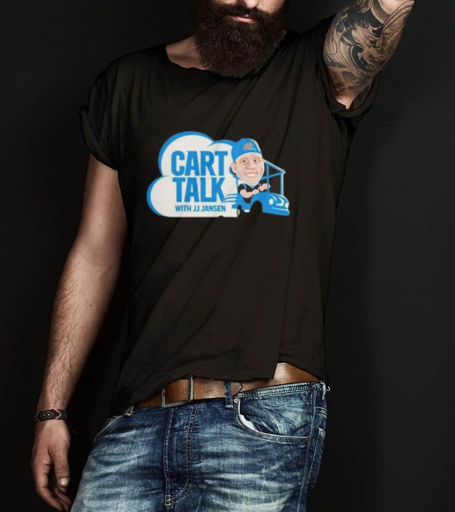 Carolina Panthers Cart Talk With JJ Jansen Blue Cart Cloud T-Shirt