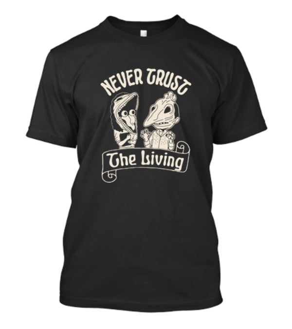 Beetlejuice Never Trust The Living Distorted Faces T-Shirt