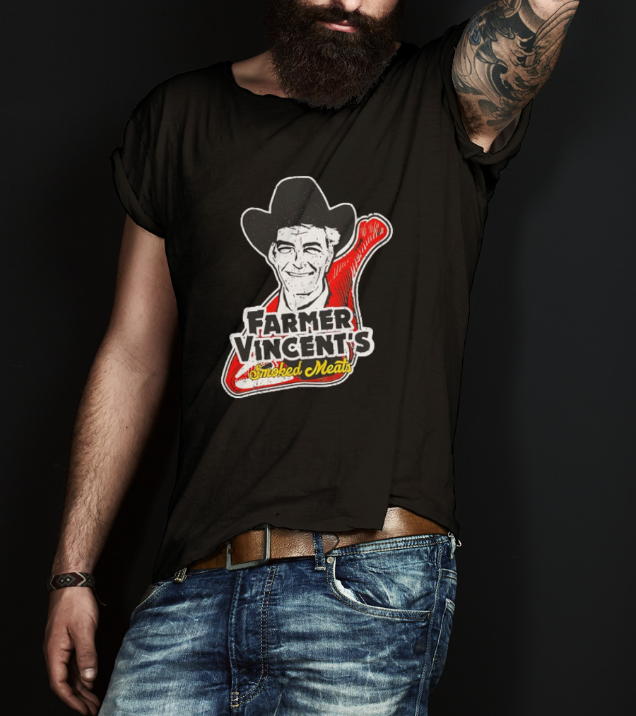 Farmer Vincent's Smoked Meats Vintage Cowboy T-Shirt