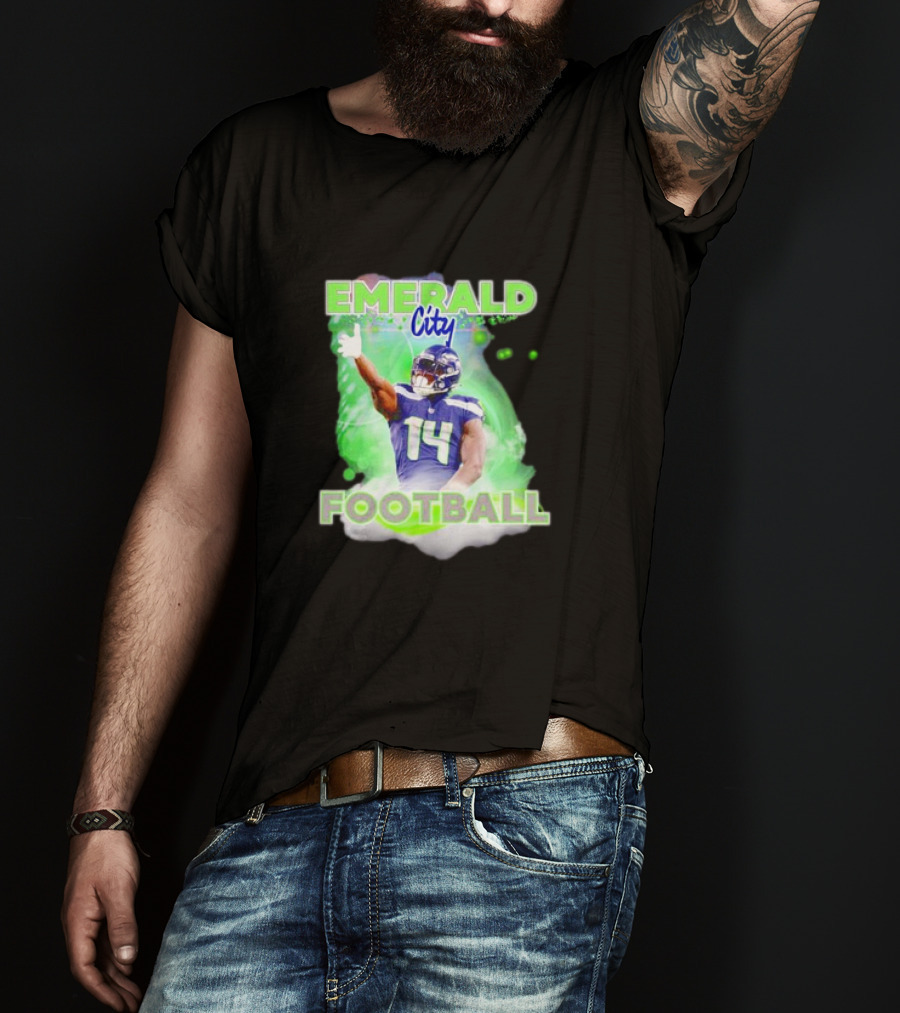 Emerald City Football DK Metcalf Seattle Seahawks 14 T-Shirt