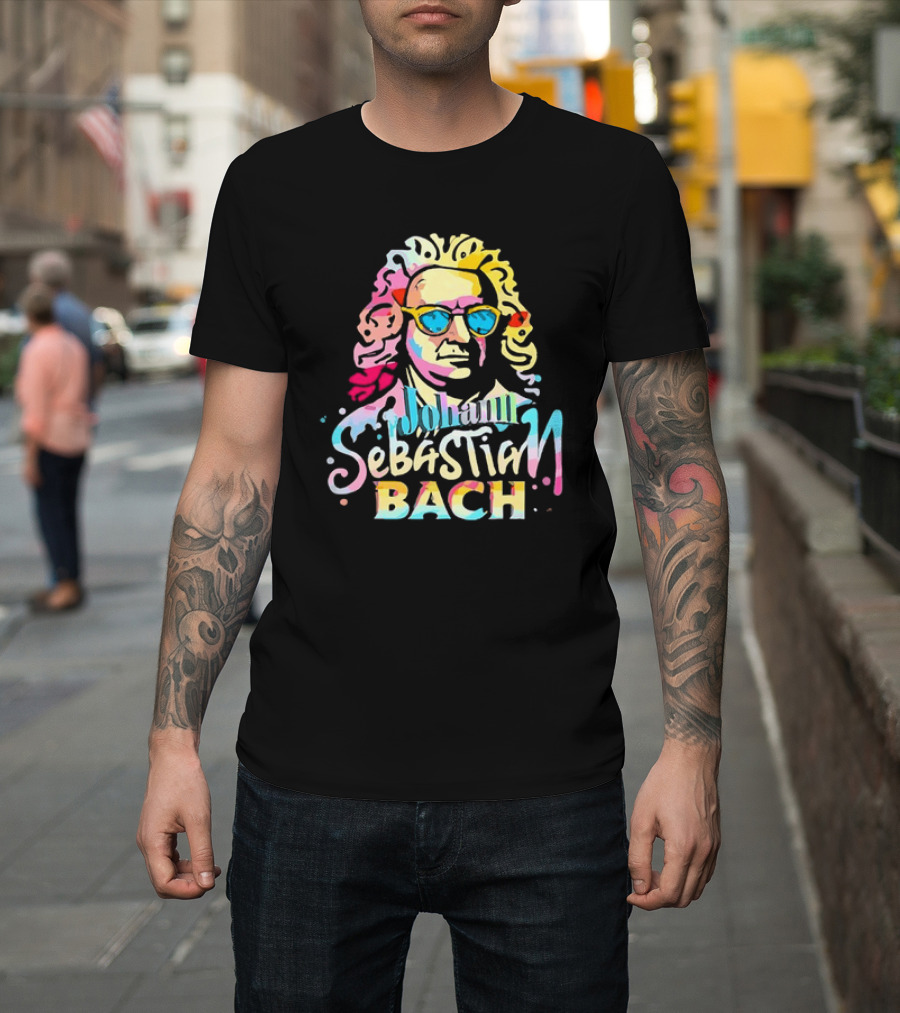 Johann Sebastian Bach Colorful Sunglasses T-Shirt
