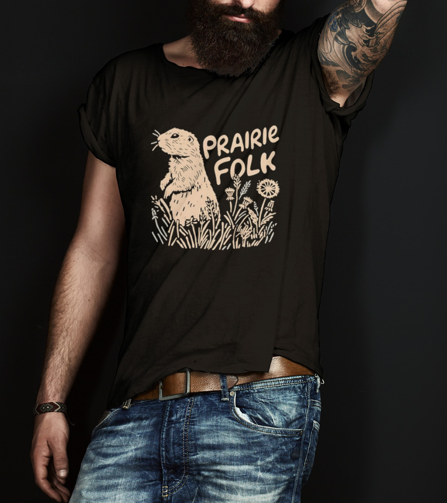 Prairie Folk Prairie Dog And Wildflowers September 24 T-Shirt