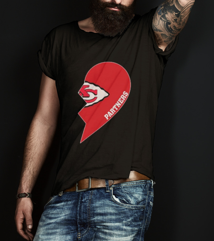 Kansas City Chiefs Partners Half Heart T-Shirt