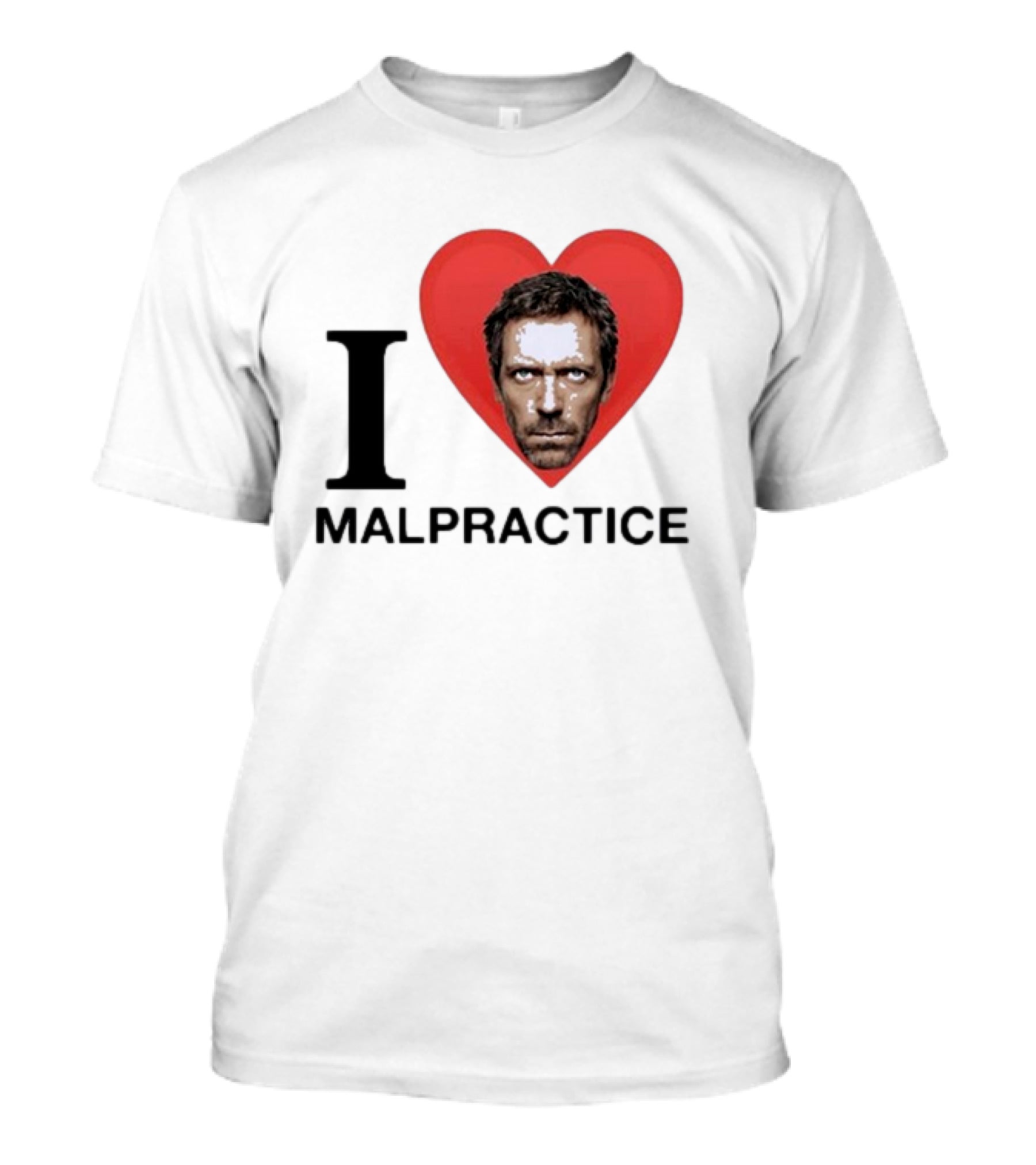 I Love Malpractice House MD Face In Heart T-Shirt