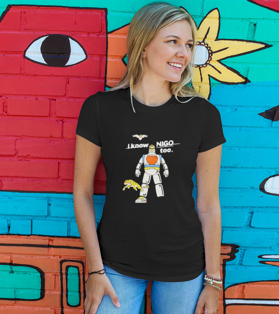 I Know NIGO Too Robot Heart Tiger Bird T-Shirt