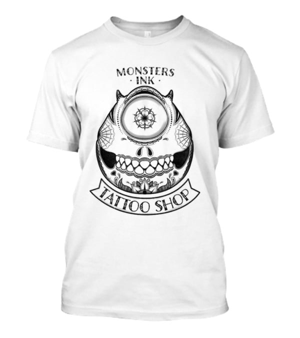 Monsters Ink Mike Tattoo Shop Cyclops Skull T-Shirt