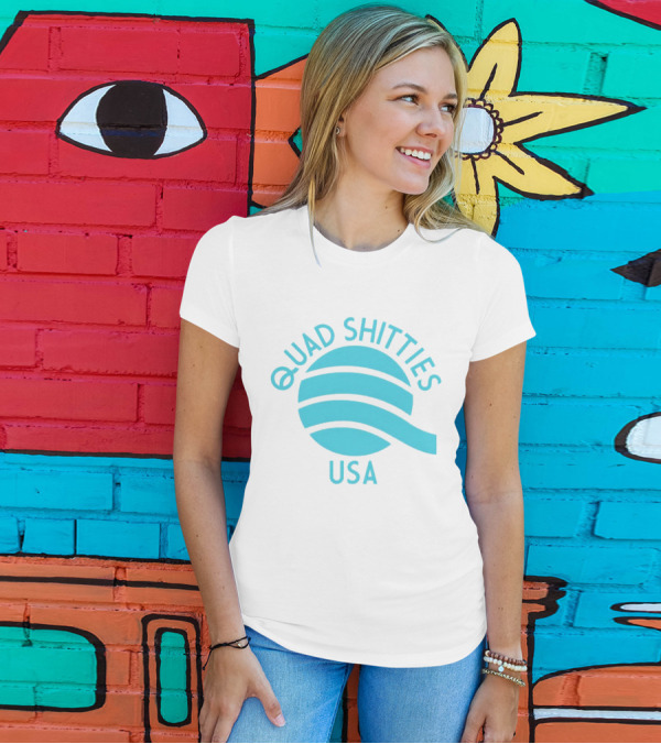 Quad Shitties USA Wavy T-Shirt