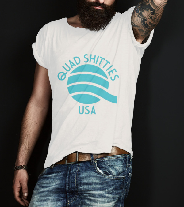 Quad Shitties USA Wavy T-Shirt