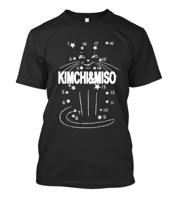 Kimchi And Miso Connect The Stars Numbers Cat Outline T-Shirt