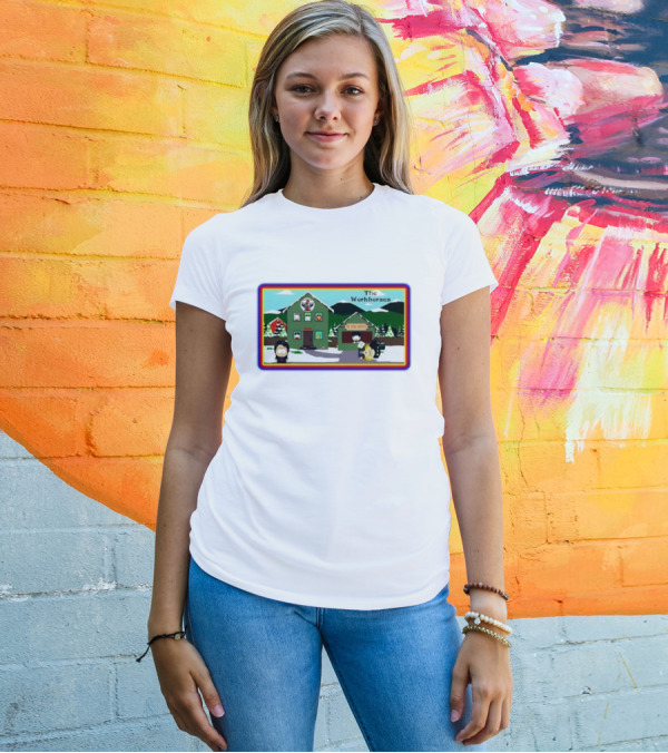 The Workhorses South Park Cartoon Snowy Neighborhood Scene T-Shirt