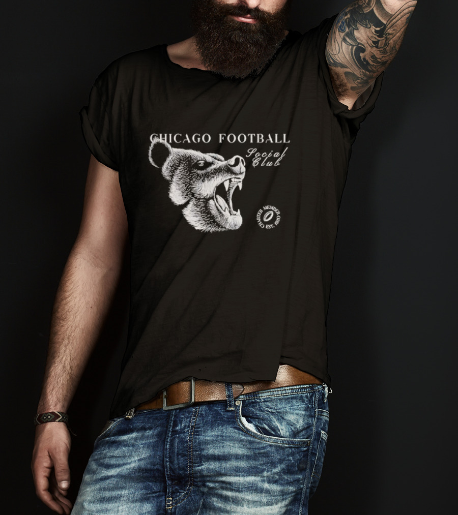 Chicago Football Social Club Bear Roaring T-Shirt