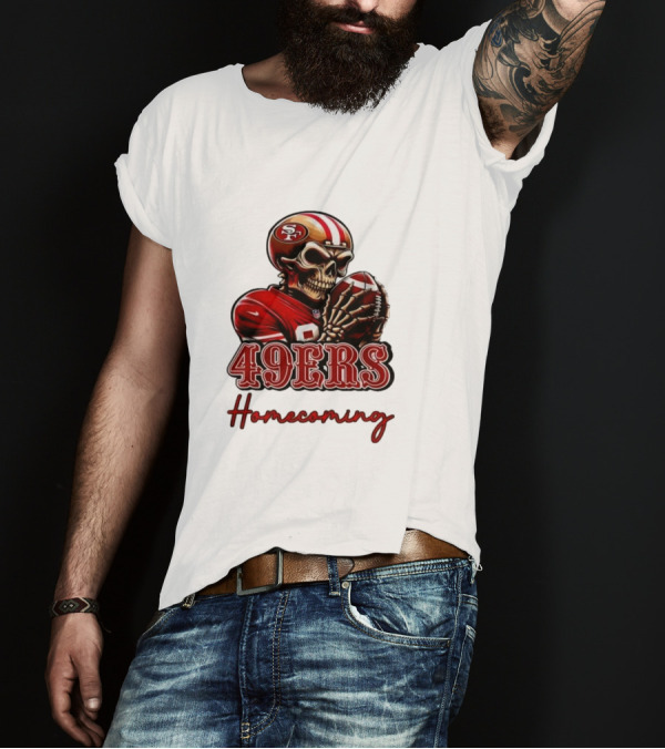 San Francisco 49ers Skull Homecoming Football T-Shirt