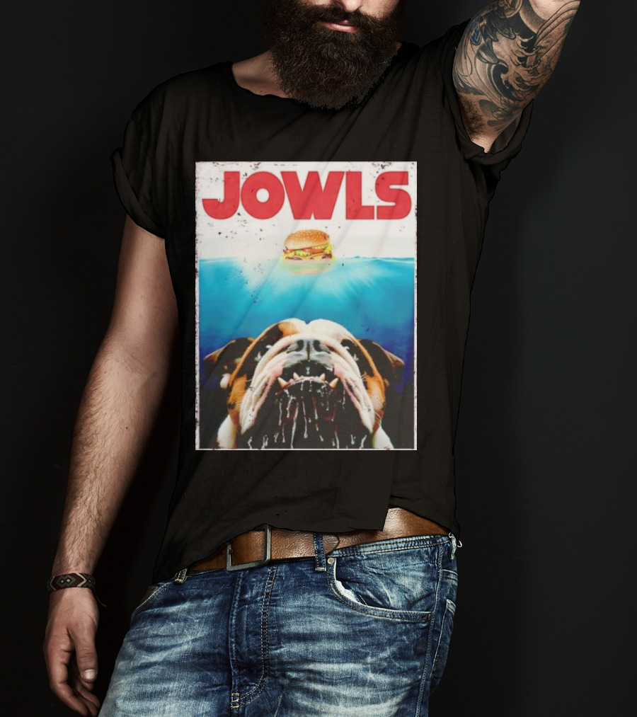 Jowls English Bulldog Burger Bully Dog Mom Dad T-Shirt