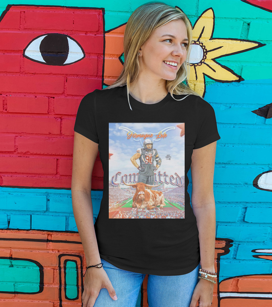 Jermayne Lole Committed Texas Longhorns Football Player Stadium And Mascot T-Shirt