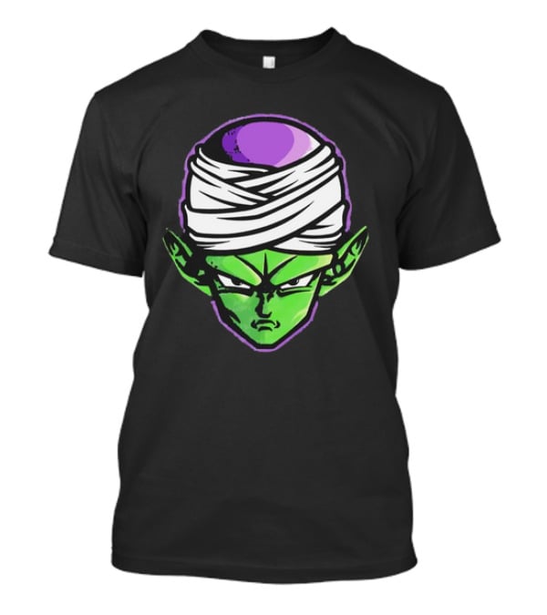 Piccolo Dragon Ball Z Green Face Turban Anime Character T-Shirt