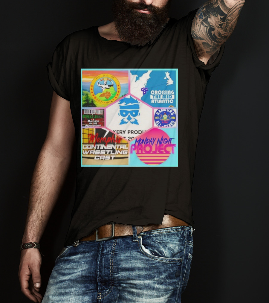 Memphis Continental Wrestling Cast Monday Night Project Crossing The Mid Atlantic T-Shirt