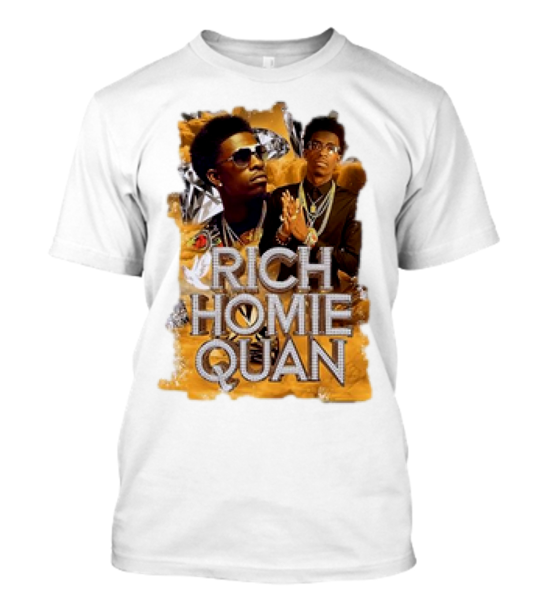 Rich Homie Quan Vintage Style Graphic Collage T-Shirt