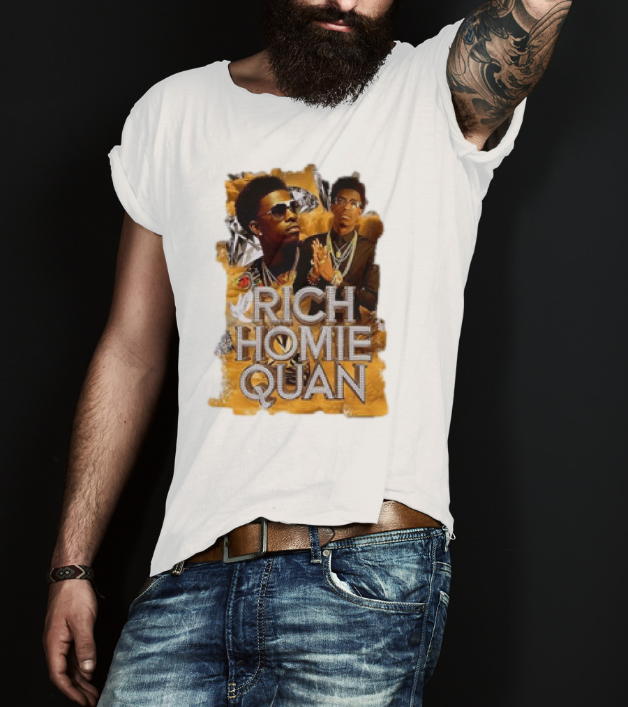 Rich Homie Quan Vintage Style Graphic Collage T-Shirt