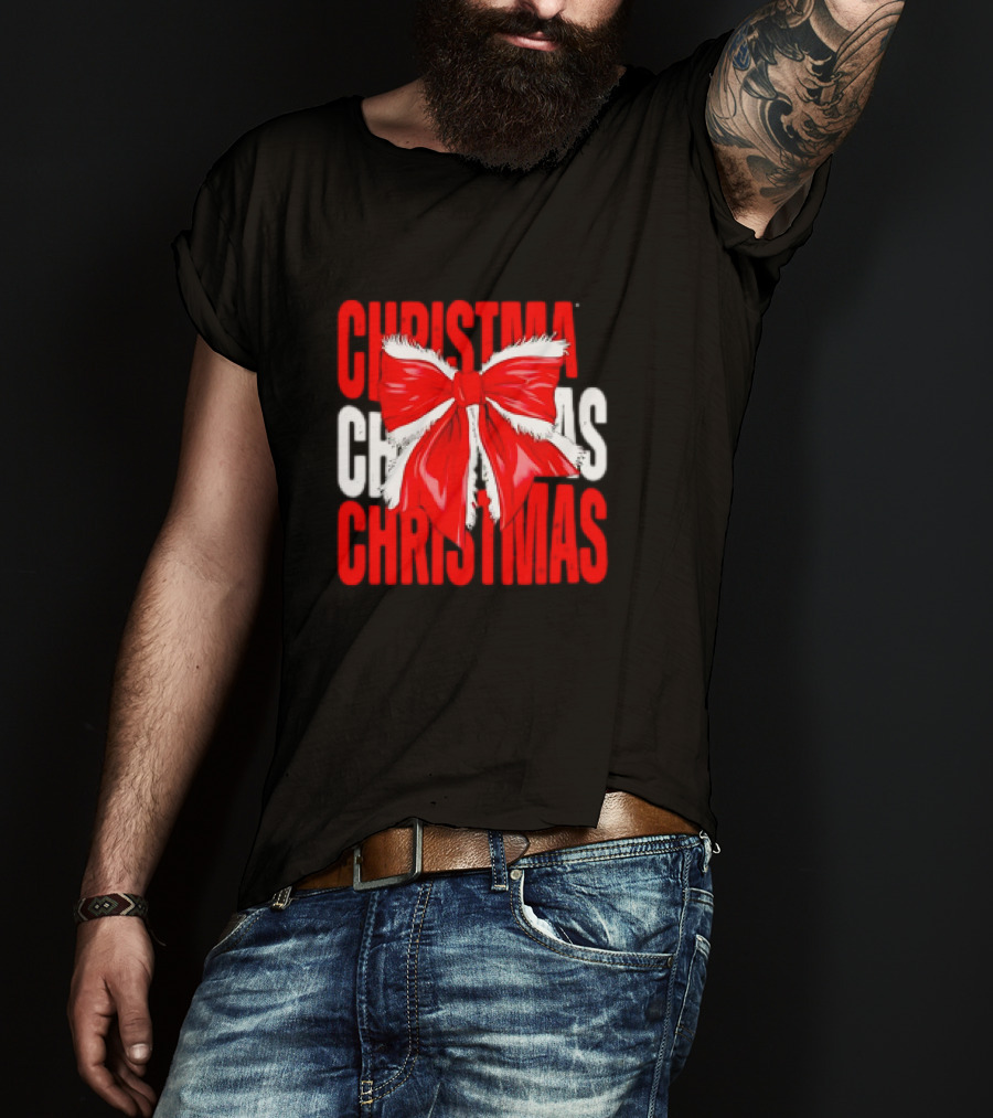 Christmas Santa Claus Bow T-Shirt