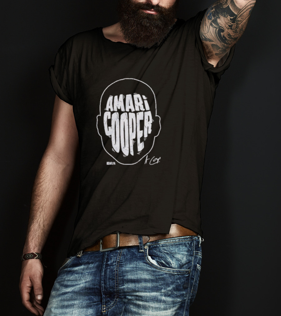 Amari Cooper Bold Head Graphic NFL T-Shirt