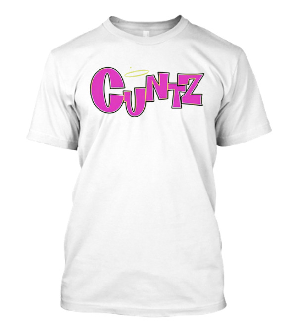 Cuntz Pink Cartoon Style Text With Halo T-Shirt