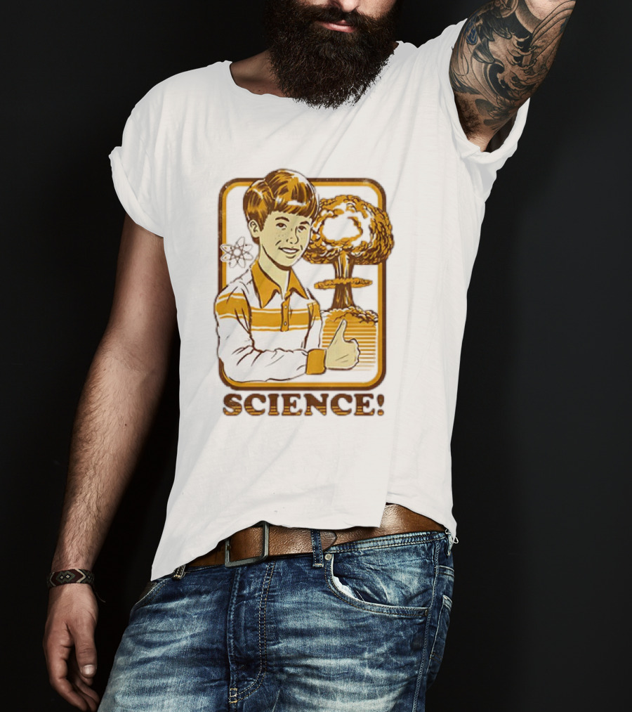 Atomic Bomb Science Boy With Mushroom Cloud T-Shirt