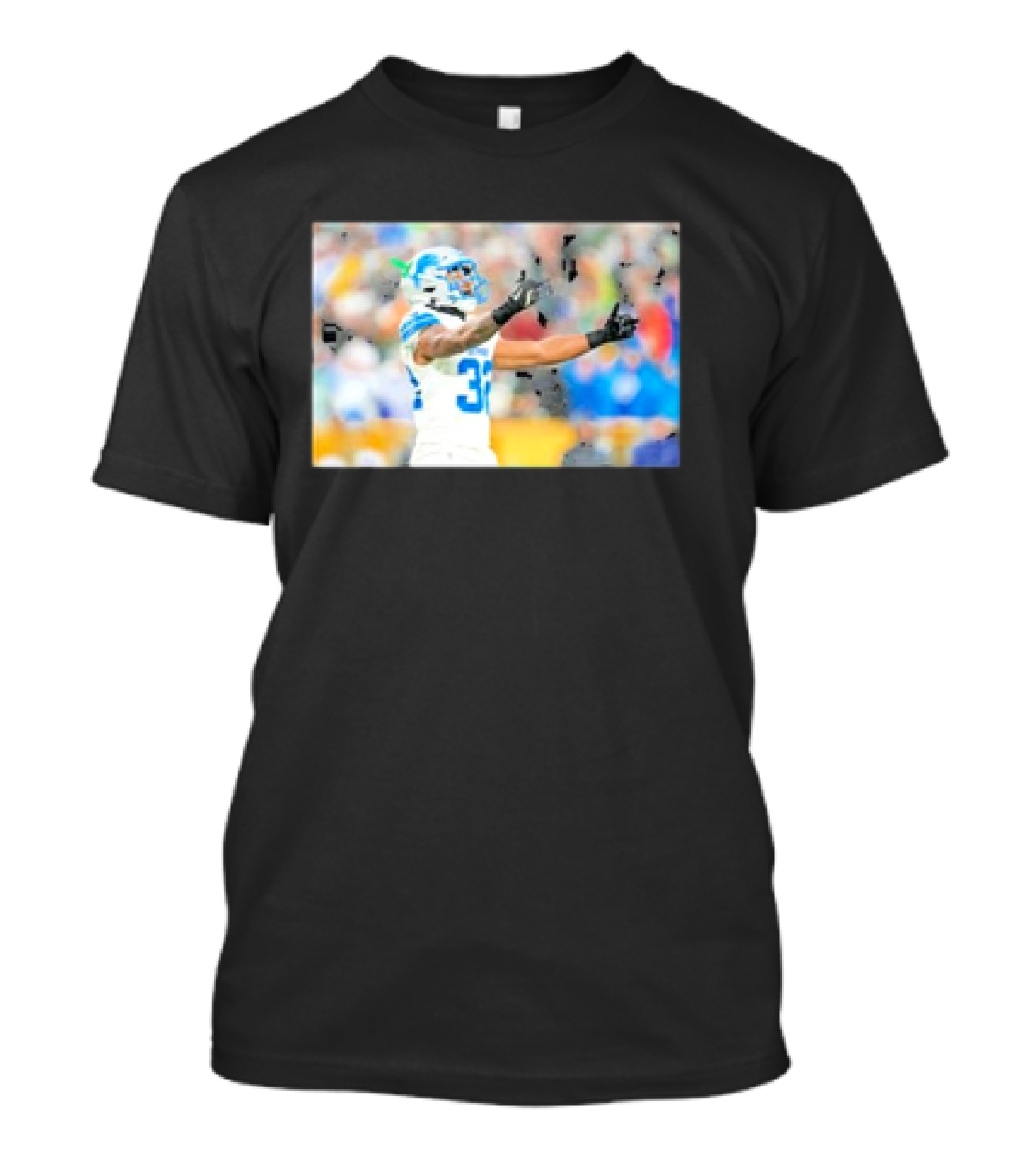Lions Brian Branch Gesture Iconic Football Action T-Shirt