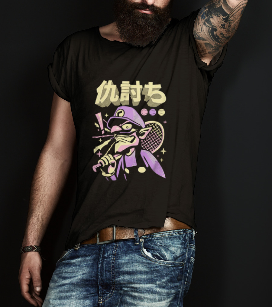 Waluigi Vengeance Tennis Anime Kanji T-Shirt