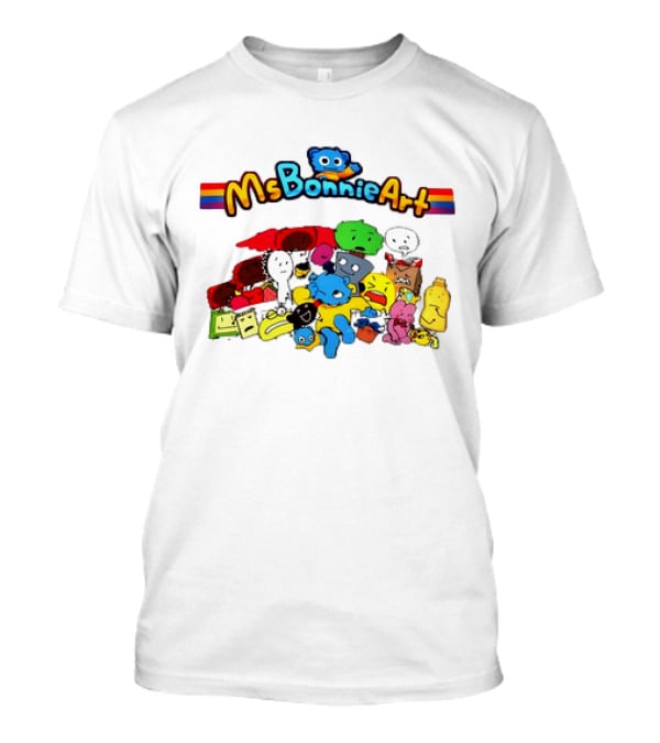 Ms Bonnie Art Colorful Character Collection Illustrator And Voice Actor T-Shirt