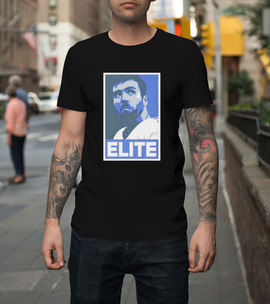 Joe Flacco ELITE Poster Style Blue T-Shirt