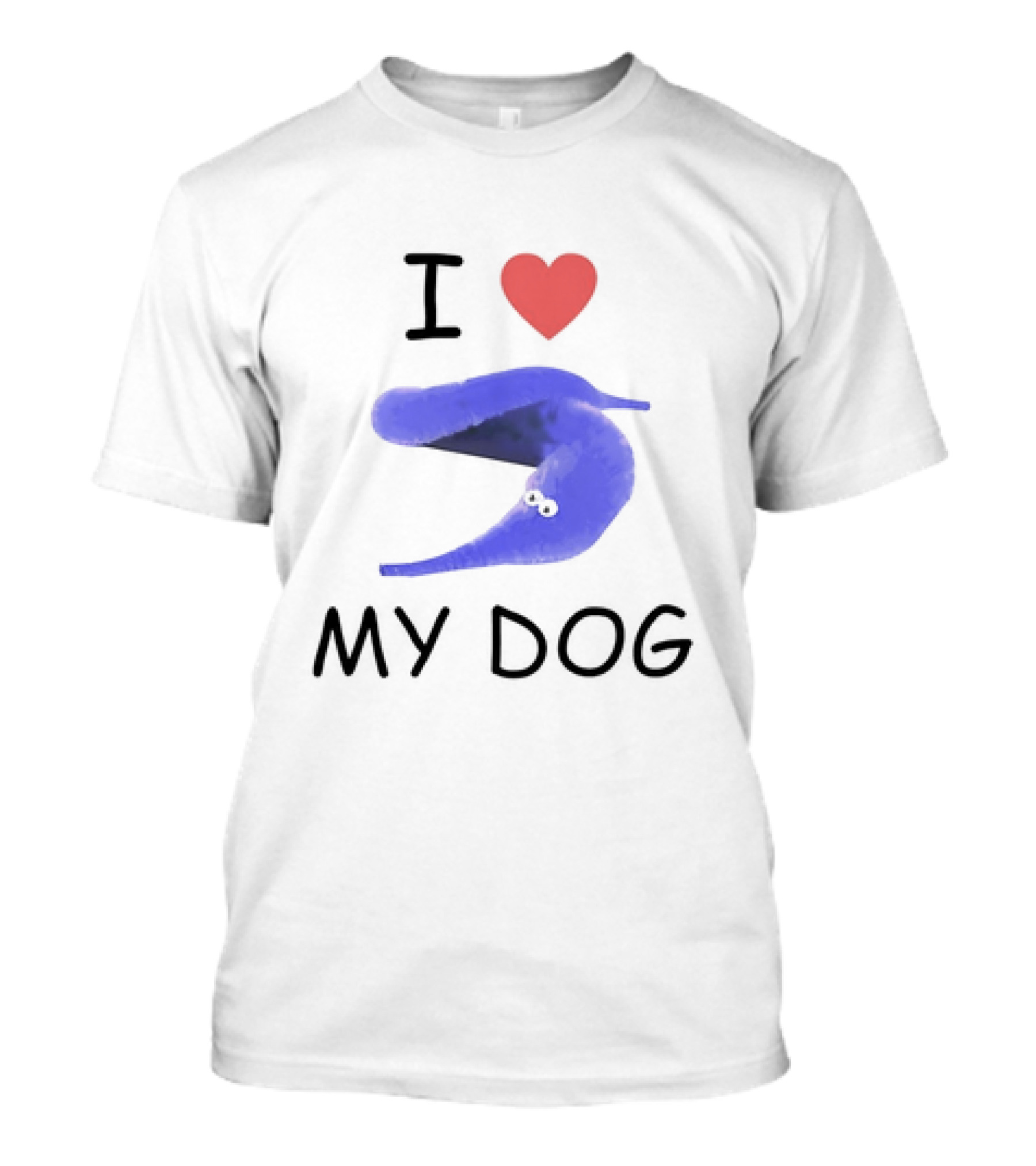 I Love My Dog Silly Worm T-Shirt