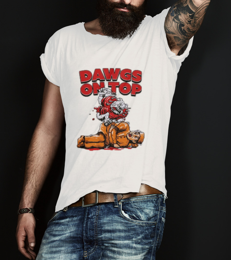 Georgia Bulldogs Dawgs On Top Victoriously Over Tennessee T-Shirt