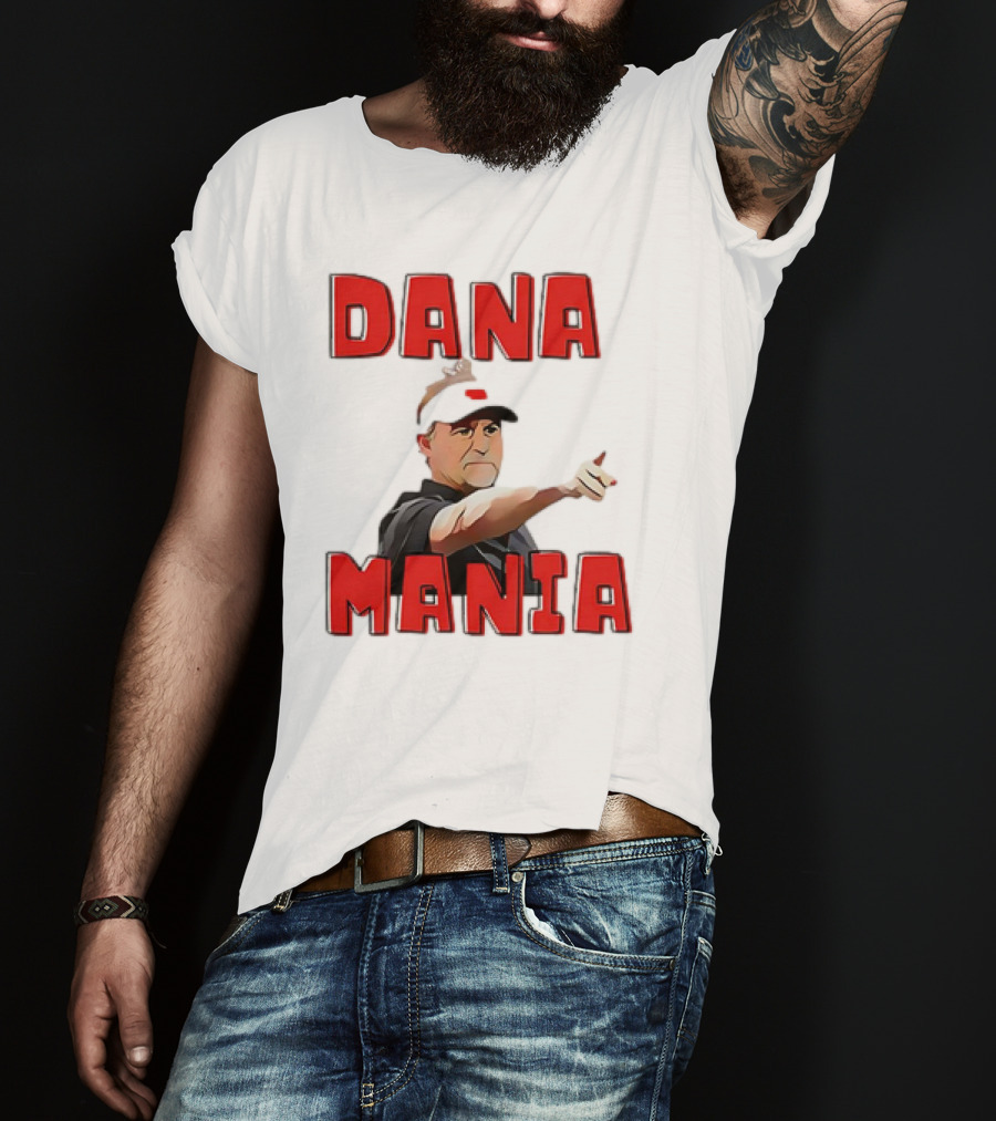 Dana Mania Nebraska Cornhusker Enthusiasm Pointing T-Shirt