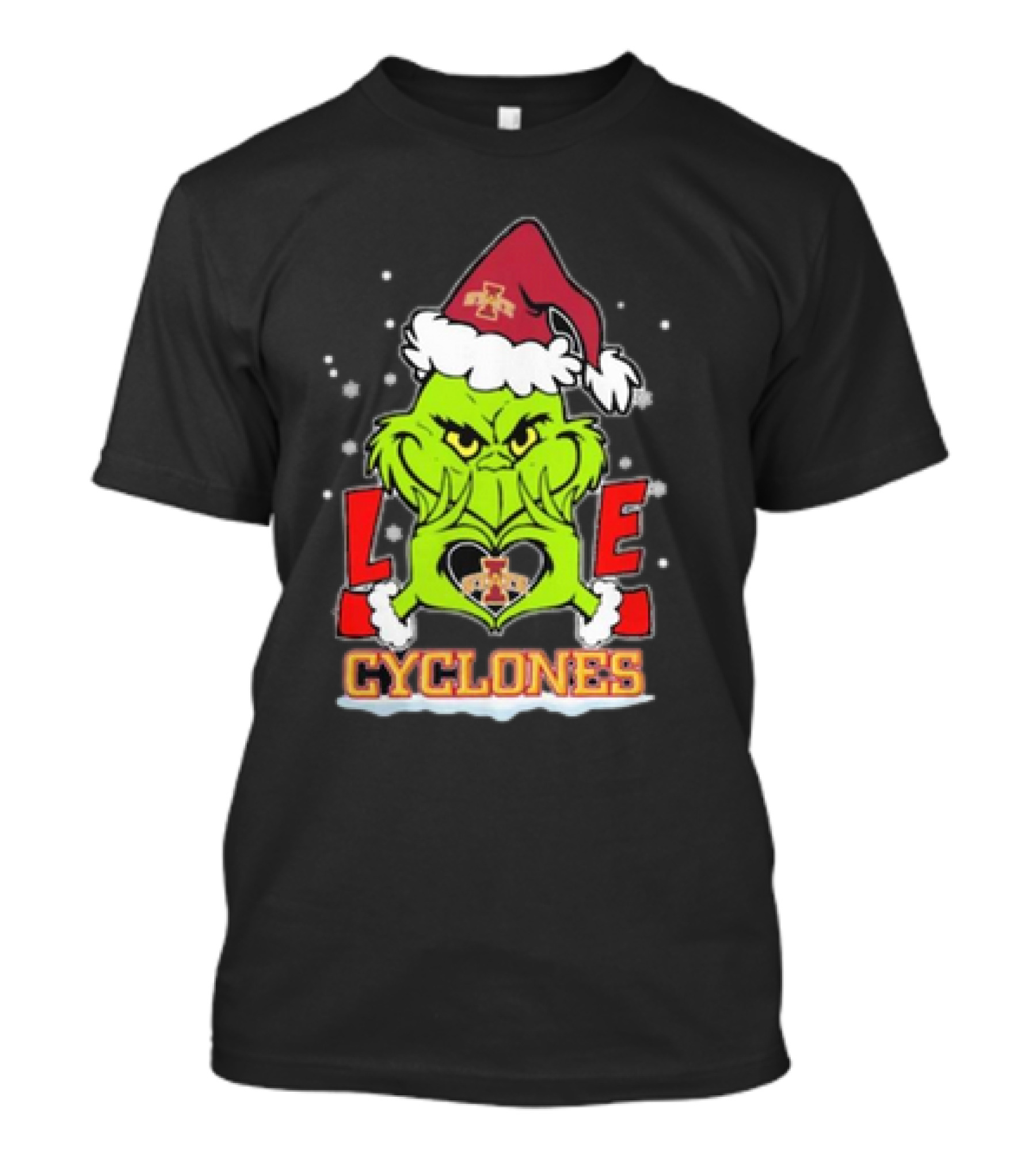 The Grinch Christmas Love Cyclones Iowa State Football T-Shirt