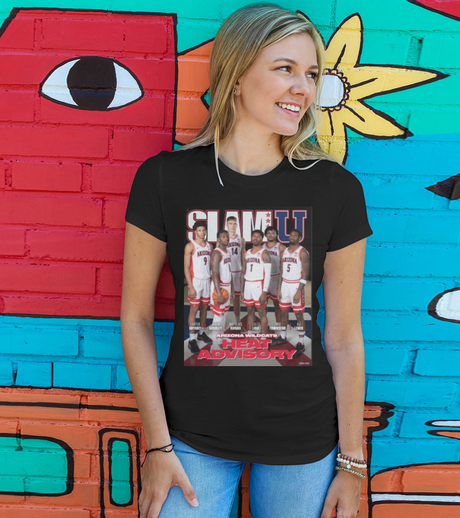 SLAM U Arizona Wildcats Heat Advisory Basketball T-Shirt