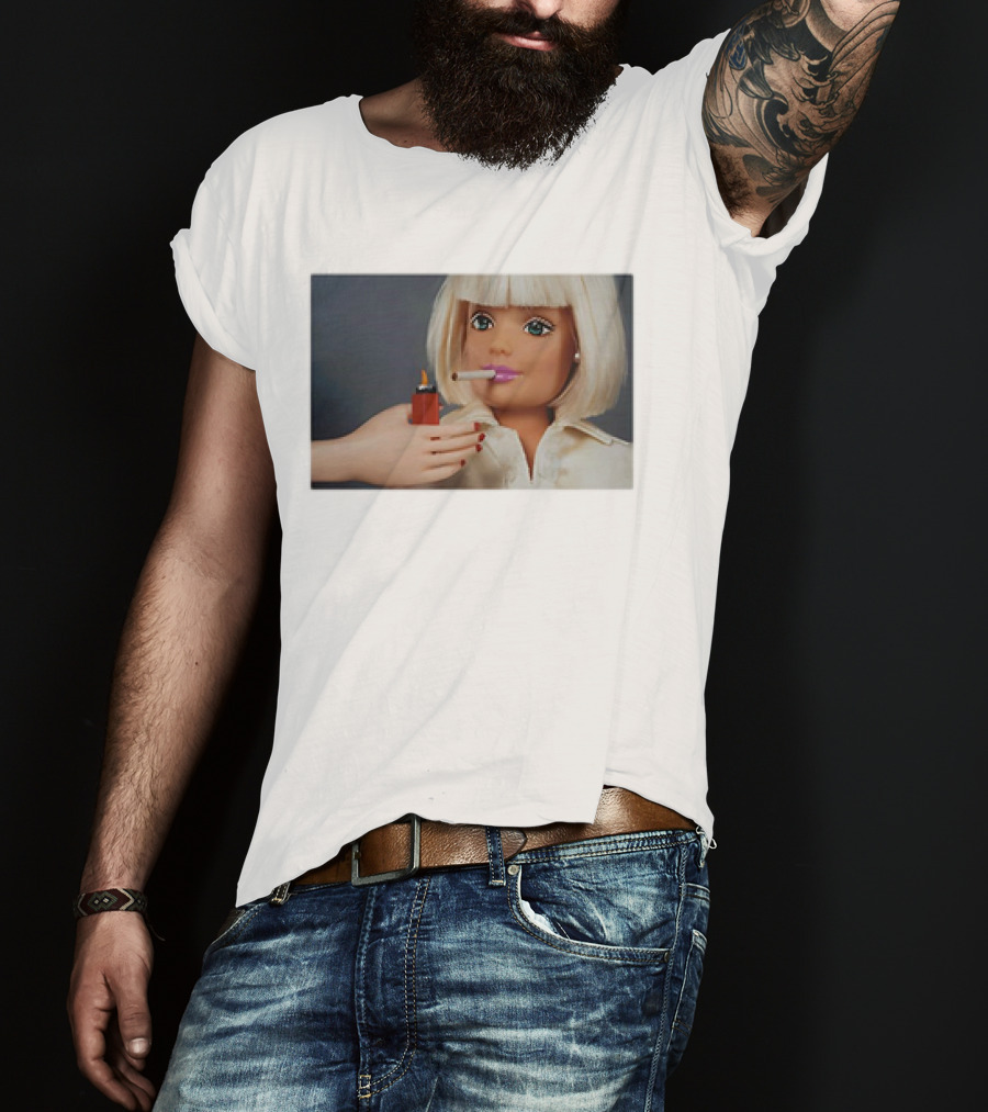 Barbie Smoking Cigarettes Doll With Lighter T-Shirt