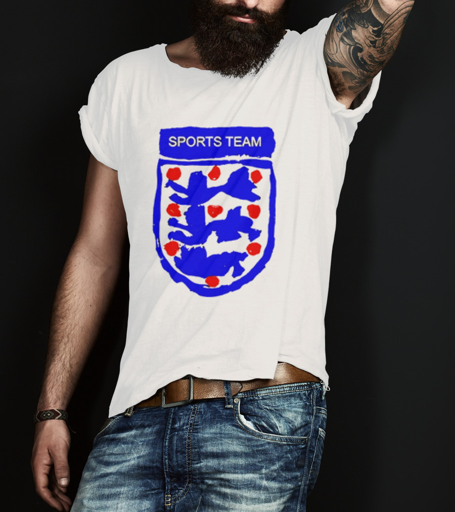 Sports Team Three Lions England Badge Crest T-Shirt