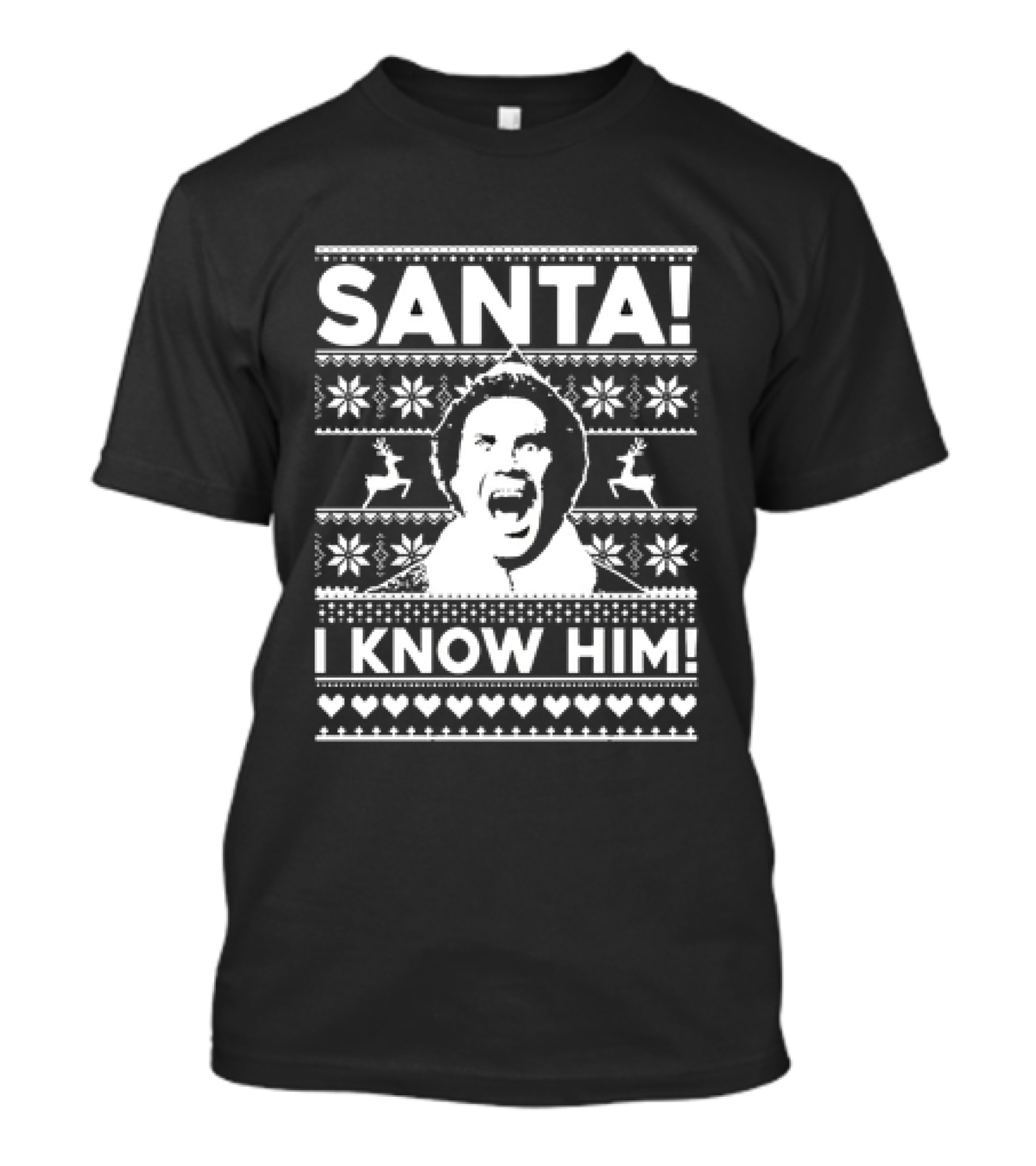Santa I Know Him Buddy Elf Movie Christmas T-Shirt