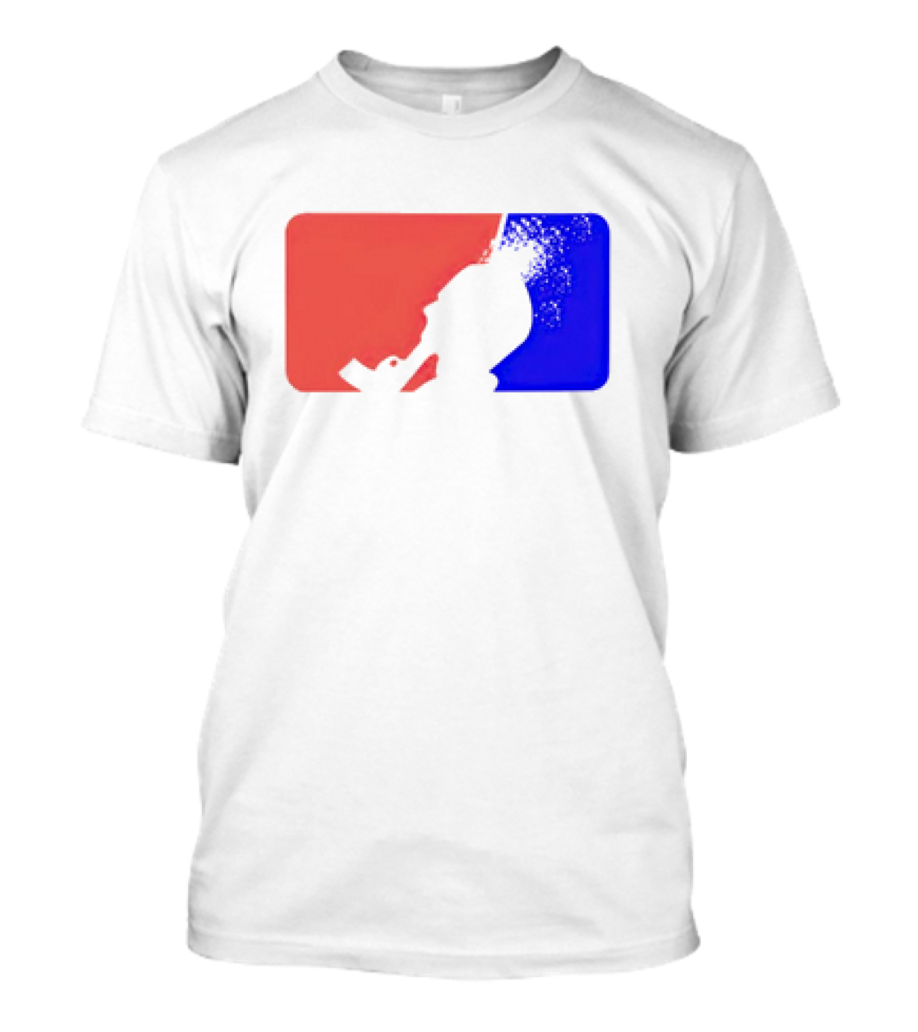 David Major League Shooting Silhouette Red Blue Funny T-Shirt