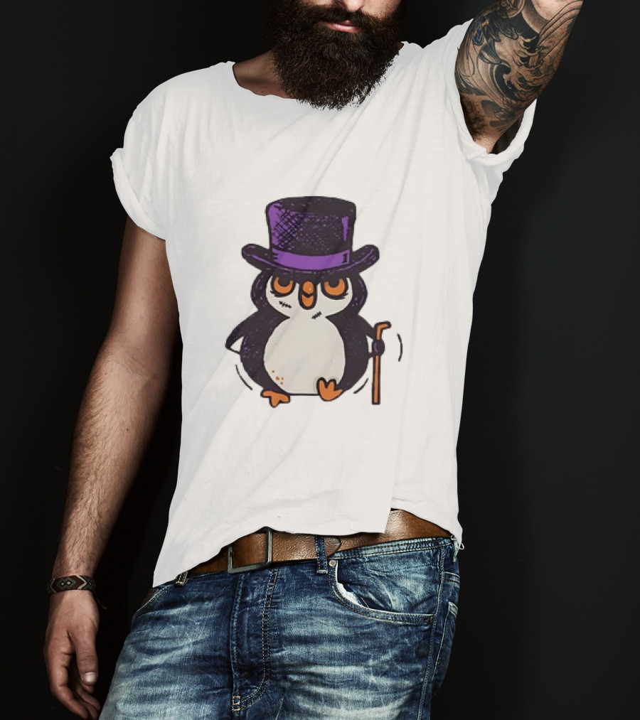 Penguin In A Top Hat With A Cane The Penguin T-Shirt